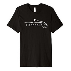 FISHOHOLIC T-SHIRT BLACK S